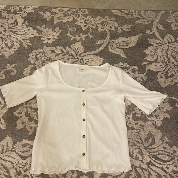 NWOT Button up ruffle primitive vintage cape cod Main style valley girl - Picture 6 of 7